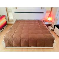 ราคา ผ้านวมขนเป็ด หรือไส้ผ้านวมขนเป็ด ขนาด 5.5-6ฟุต สีน้ำตาลเข้มปักลายตารางทั้งผืน ยี่ห้อ EDEN HOUSE (ใหม่) มือสองเกาหลีแท้ (22679979365)