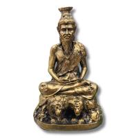 ราคา ปู่ฤาษีตาไฟ นั่งเสือสิงห์ สีทองเก่า กว้าง 5นิ้ว สูง 9นิ้ว (23981390174)