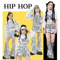 ราคา friendly4kid พร้อมส่ง ชุดเต้น Street dance hiphop สีเงิน ปักเลื่อม เสื้อ+กระโปรง/กางเกง (26312982515)