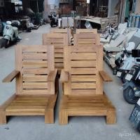 ราคา Nordic Courtyard ไม้สักเฟอร์นิเจอร์กลางแจ้งไม้ Simple โซฟาขี้เกียจกันน้ํา Terrace ผสม Leisure ครีมกันแดดสวน 1K2U (29593667062)