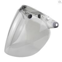 ราคา หมวกกันน็อคเปิดหน้าVisorหมวกกันน็อครถจักรยานยนต์เลนส์ฟอง3-Snap Bubble Wind Shield Visor (28233765497)