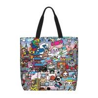 ราคา Tokidoki กระเป๋าสะพายความจุขนาดใหญ่ผ้าใบซิปกระเป๋าช้อปปิ้ง (28722233692)