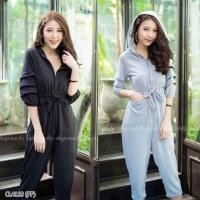 ราคา Jumpsuit จั้มสูทมีฮู้ด งานผ้าวูลเวฟเนื้อดี (1511164491)