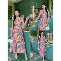 ราคา (s,xl) เดรสยาว คอปกซิปหน้า ปกปักผึ้ง 3d สวยหรูมาก งานป้าย ananya (24721274649)