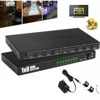 ราคา HDMI 1X8 1ใน8 Out 1X8 HDMI Splitter Converter แยกสำหรับ DVD PS3 Xbox HDTV พร้อมอะแดปเตอร์ไฟ (14340442714)