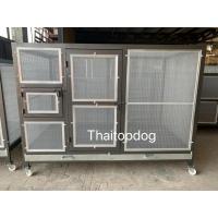 ราคา กรงสุนัขขนาดใหญ่ มีถาดรอง พร้อมมุ้งลวด+ล้อเลื่อน ขนาด 186*107*140 cm (สีดำ) (9412468787)