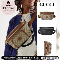 ราคา กุชชี่ Gucci GG Large men Belt Bag กระเป๋าสะพายข้างพิมพ์ลายผู้ชาย (26771658331)