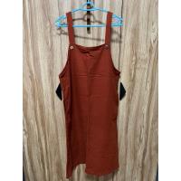 ราคา เอี๊ยมกระโปรงผ้าฝ้าย สีส้มอิฐ มือหนึ่ง (28737181925)