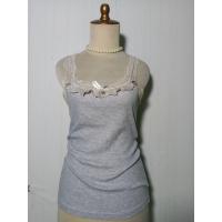 ราคา ‎เสื้อกล้ามผ้าถักลูกไม้สีเทา (43367760499)