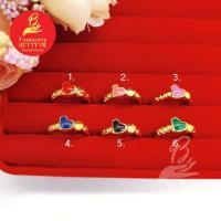 ราคา แหวนทองรูปหัวใจลงยา สำหรับเด็ก เบอร์ 2 ใส่ในชีวิตประจำวันได้ เรียบหรู ใส่ได้ทุกโอกาส เสริมโชค เสริมบารมี ใส่อาบน้ำได้ (20752097981)