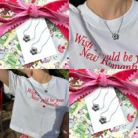 ราคา Piing me stainless steel necklace | สร้อยคอสแตนเลสพร้อมจี้ดอกไม้ (25338476914)