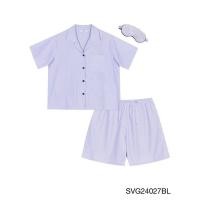 ราคา Sabina Sleepwear เซ็ตชุดนอน UNISEX เสื้อแขนสั้น กางเกงขาสั้น แถมฟรี ผ้าปิดตา รหัส SVG24027BL - สีฟ้า (28065331931)