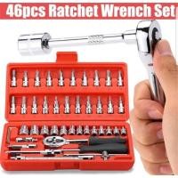 ราคา ประแจ ลูกบล็อก ชุดเครื่องมือประแจและบล็อค ขนาด 1/4" จำนวน 46 ชิ้น​ ชุดดอกไขควง ​ ชุดบล็อค เครื่องมือช่าง (3338002574)