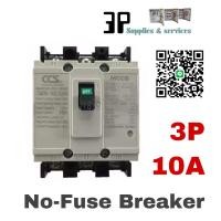 ราคา CCS No-fuse breaker เบรคเกอร์ 3P 10A MCCB 3เฟส 10แอมป์ (7196697461)