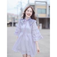 ราคา มือ 2 KAYASIS Brand Size 2 อก 38 เอว32 สีม่วง : CARMONA WOODS MiNi-Dress (25987587577)