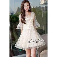 ราคา NEW : Dress หวานๆ งานป้าย Seoul Secret แต่งลายที่ผ้าตาข่ายด้านนอก ทรงสวย มีไซส์ M-L (1609151451)