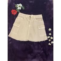 ราคา กระโปรงยีนส์เด็กผู้หญิงสั้นสีเบจ/ครีมแบรนด์Zaraมือสองสถาพดีใหม่ทรงสวย (14662402965)
