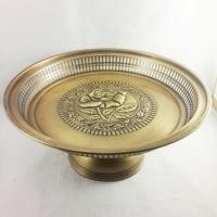 ราคา พานทองเหลือง โตกโปร่ง ขอบม้วน 12 นิ้ว (8757801903)