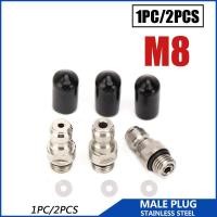 ราคา Pcp นิวเมติก 8 มม.M8x1 ชายปลั๊กอะแดปเตอร์อุปกรณ์ quick coupler บรรจุหัวนมสําหรับ Air Refilling สแตนเลส DIY เครื่องมือ 1 ชิ้น/2 ชิ้น pcp อุปกรณ์ Couplesr adaptor pcp quick coupler เติม adaptor ปลั๊กอุป