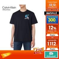 ราคา CALVIN KLEIN เสื้อยืดคอกลมแขนสั้นผู้ชาย Bauhaus Logo Graphic ทรง Regular รุ่น 4RC827G UB1 - สีดำ (42908171808)
