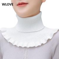 ราคา สาวสุภาพสตรีผู้หญิงแฟชั่นถักคอปกสูงปกปลอมผ้าพันคอเสื้อปกปลอม (25619726568)