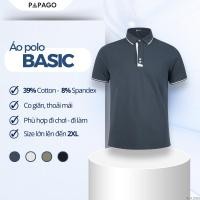 ราคา [ใหม่] PAPAGO Middle-Aged เสื้อโปโลผู้ชายคอปกประณีตทรงหลวมสบาย - P25PLTP002 (42468368849)