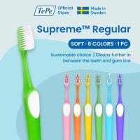 ราคา แปรงสีฟัน TePe Supreme Regular ขนแปรงนุ่ม สําหรับการดูแลฟันและเหงือก - พุพอง (26179357787)