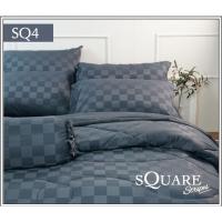 ราคา ลิขสิทธิ์แท้%SQ4 : STAMP SQUARE สีพื้น ลายตารางสี่เหลี่ยม ชุดเครื่องนอนแสตมป์ ชุดผ้าปูที่นอน 3.5 ,5, 6 ฟุต, ผ้านวม​ (22589136062)
