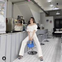 ราคา กางเกงยีนส์เอวสูง flat2112แท้ (6318537558)