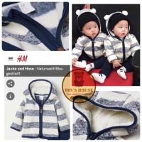 ราคา เสื้อแจ็คเก็ตผ้าสักหลาด H&M ไซส์ 0/1,1/2m (26277677046)