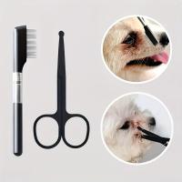 ราคา ชุดแปรงตัดแต่งขนตาสัตว์เลี้ยง 2 แพ็ค หวีสแตนเลสสำหรับกำจัดคราบน้ำตาและตัดแต่งขนตาสำหรับสุนัข แมว และสัตว์เลี้ยงขนาดเล็ก (24536848263)