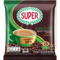 ราคา [25 ซอง] SUPER Espresso Instant Coffee 3in1 ซุปเปอร์กาแฟ เอสเปรสโซ่ 3 อิน 1 (24215510814)