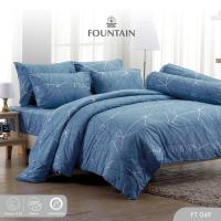 ราคา Fountain FT049 รุ่น Printed พิมพ์ลายสวยงาม สัมผัสนุ่มสบายชุดเครื่องนอนฟาวน์เทน ผ้าปู ผ้าปูที่นอน ผ้านวม (14860938822)