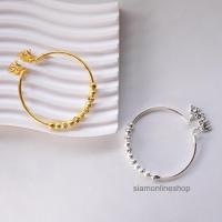 ราคา Siamonlineshop กำไลข้อมือสเตนเลส สตีล ผิวเงา สลับด้าน ประดับด้วยจี้ เลือกสีได้ (เงิน ,ทอง) รุ่น siam-silbra0034 (1261861056)