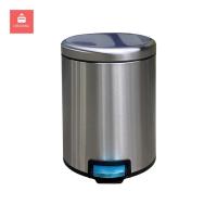 ราคา ถังขยะเหยียบ/สแตนเลส/5L.(ฝาSlow) แป้นเหยียบแบบกลม ถังขยะสแตนเลส 5 ลิตร ทรงกลม แบบเท้าเหยียบ ฝาปิดเงียบ และมีถังด้านใน (22457237177)