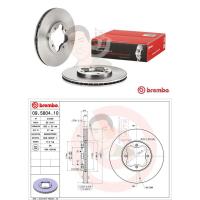 ราคา 09 5804 10 จานเบรค ล้อ F (ยี่ห้อ BREMBO) รุ่น Std LAND ROVER Rover 623 ปี1993-1999 (7892533005)