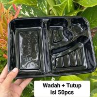 ราคา [ทันที] Mika Bento 4 ช่อง / ถาดเบนโตะ 4 ช่อง / เบนโตะ / เบนโตะสีดํา / เบนโตะซีลแน่น || (43071983689)