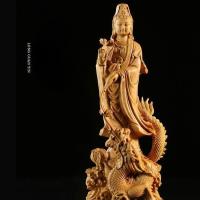 ราคา Taihang Yabai Yulong เจ้าแม่กวนอิมพระโพธิสัตว์แกะสลักรากไม้แกะสลักวัสดุอายุของตกแต่งบ้านของตกแต่งห้องนั่งเล่นงานฝีมือ (28167462150)