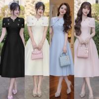 ราคา ร้านโค้ดคุ้ม MILA เดรสสายเดี่ยวสีขาว เสื้อคลุมไหล่ เข็มกลัดโบว์เพชร ออกงาน งานบุญ งานบวช แฟนนาค (29736815425)