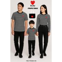 ราคา LOVE STRIPES SERIES ADULTS ผู้ชายผู้หญิง CHILDREN / LOVE STRIPE T-SHIRT / เสื้อยืด STRIPE (27393589530)