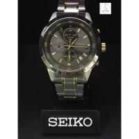 ราคา นาฬิกาไซโก้ ผู้ชาย Seiko Chronograph รุ่น SKS645P1 หน้าปัทม์สีเทา สายสีเงินสลับทอง (2 กษัตรย์) ของเเท้ 100% CafeNalika (4221414966)