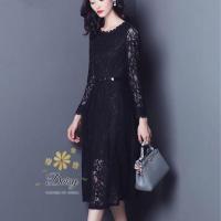 ราคา เดรสผ้าลูกไม้เนื้อนิ่มเป็นลูกไม้ผ้ายืด (91056838)