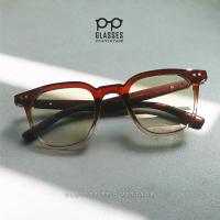 ราคา & แว่นตาทรงวินเทจ กรองแสงสีฟ้า+เลนส์ออโต้ [ มือสอง สภาพดี ] สามารถใช้ตัดเลนส์ใหม่หรือเลนส์สายตาได้ (25334646041)