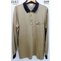 ราคา DAKS LONDON แท้ เสื้อยืดโปโลแขนยาวครีมเข้ม (971400803)