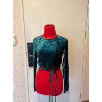 ราคา เสื้อแขนยาวสีเขียวกำมะหยี่ยังไม่ได้แกะป้าย(forever21แท้)(E11) (25712511140)