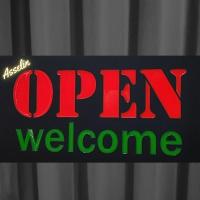 ราคา ป้ายไฟสำเร็จรูป รุ่น OPEN WELCOME ป้ายไฟLED ตกแต่งร้านค้า (ขนาด44X24X2ซม.) (44301806725)