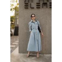 ราคา เดรสยีนส์คอปกแขนยาว เดรสยีนส์สวยๆ (23917282175)