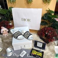 ราคา Uesd Like Very New Christian Dior Navy Blue Around The World Embroidered Dway Slides วัดวอฟ 23.5-24Cm Size37 (41657920010)