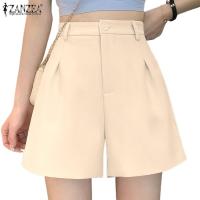 ราคา Celmia ZANZEA กางเกงขาสั้นลําลอง เอวสูง จับจีบ แฟชั่นฤดูร้อน สําหรับผู้หญิง (23641723696)