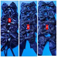 ราคา เเผงละ6ชิ้นโบว์สองชั้นโบว์นักเรียนสีกรมท่าขนาดโบว์กว้าง4.5นิ้ว (27625719379)